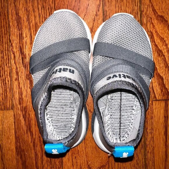 Native Toddler Phoenix Shoes Pigeon Grey/Shell White *Missing Inserts* Size 7 - Picture 6 of 7